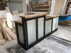 some kind of cabinet that is in the process of being built