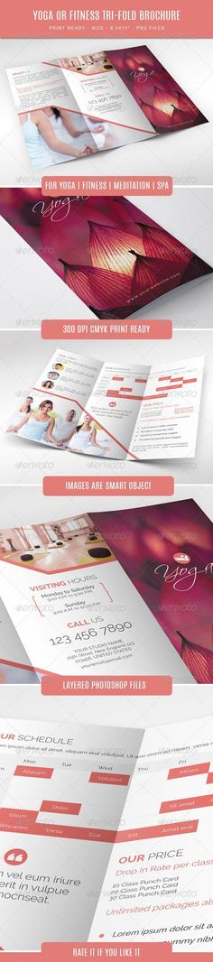 Yoga and Fitness Tri-fold Brochure  #collections #GraphicResource #DesignResource #catalogs #GraphicDesign #sets #BrochureTempate #PrintTemplate #graphic #PrintDesign #brochure #EnvatoMarket #design #DesignCollection #DesignSets #BrochureTemplates #templates #CatalogTemplate Posters, Banners, Editorial, Yoga, Bi Fold Brochure, Business Templates, Travel Brochure Template