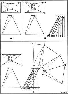 the diagram shows how to draw an object with different angles and lines, including one that is