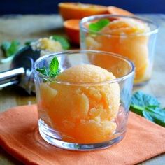 Fresh Tangerine Sorbet Screwdriver Recipe, Sorbet Ice Cream, Homemade Ice Cream, Tangerine Juice