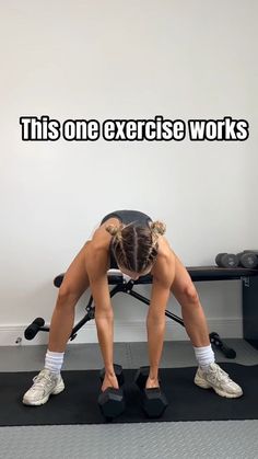 a woman squatting on a black mat with the words, this one exercise works
