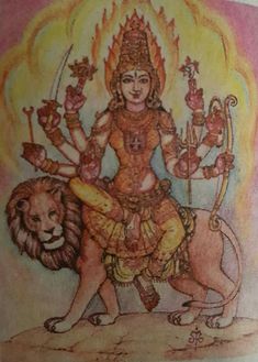 a drawing of a woman sitting on top of a lion