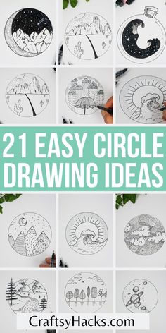 twelve easy circle drawing ideas for kids to draw and color with the help of their own hands