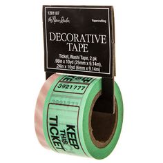 a roll of green decorative tape on a white background