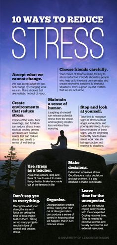 10 Ways to Reduce Stress — Improve your mental, emotional, and physical well-being! #infographic #health #relief Nutrition, Fitness, Ways To Reduce Stress, Reduce Stress, Stress And Anxiety, Stress Busters