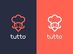 Food Delivery Logo Design - Tutto V2 Food Logo Design Inspiration, Restaurant Logo Design, Food Delivery Logo, Logo Food, Logo Restaurant, Web Graphic Design, Service Logo, Logo Branding