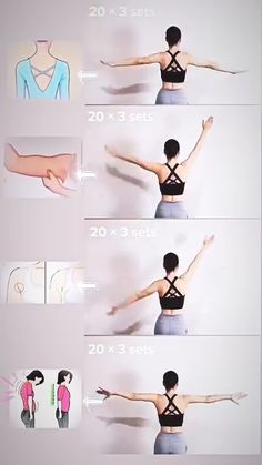 an image of a woman doing exercises for her body and arms in the same direction
