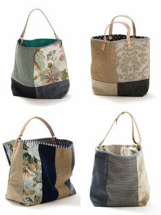 four bags with different designs on them