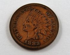 U.S. 1871 Indian Head Bold N One Cent Coin. by CoinCity on Etsy Data, Nickel, Etsy Shop, Penny, Etsy