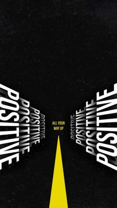 the movie poster for possible positiveness is shown in white and black letters on a yellow line