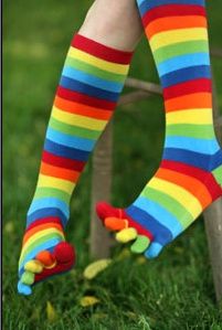 Socks, Retro, Leggings, Accessories, Rainbow Socks, Toe Socks, Colorful Socks, Rainbow Colors, Toes