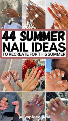 summer nails, summer nail ideas, summer nails inspo, vacation nails Fun
