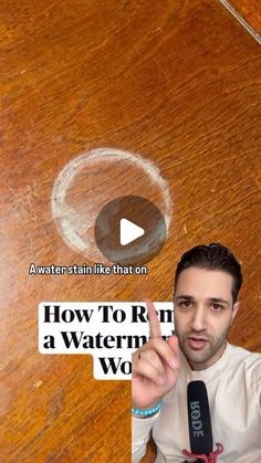 a man pointing at the camera with an ad in front of him that says how to run a watermelon wo
