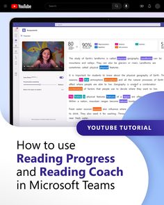 Youtube tutorial
How to use Reading Progress and Reading Coach in Microsoft Teams Educational Technology, Learning Environments, Strategies, Physical Geography