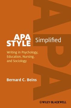 an orange book cover with the words apa style written in black and white on it