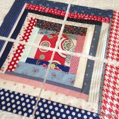 Scrappy Log Cabin Quilt Blocks - A Quilting Life Ideas, Log Cabin Quilts, Log Cabin Quilt Blocks