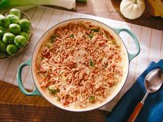 Side Dishes, Food Network, Thanksgiving, Halloween, Creamed Leeks, Brussel Sprout Casserole, Savory