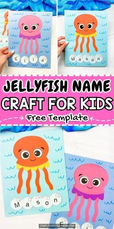 This jellyfish name craft for kids is a fun way for kids to practice spelling their names with these amazing creatures! Be sure to explore more of what lives in the ocean with our ocean crafts for kids and sea creature crafts for kids. You’ll find lots of easy DIY Kids Craft projects your kids will love to do as a fun summer craft & Activity.