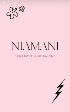 the cover to namani's purpose and faith, which is written in black on pink