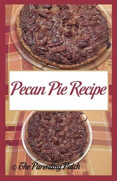 the pecan pie recipe is ready to be eaten
