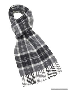 Hereford Charcoal Scarf - Merino Lambswool - Made in England Hereford, Cheque Design, Made, Traditional Design, Etsy
