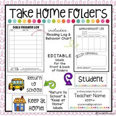 Teaching resources, activities, games, & worksheets for the K-2 classroom. Classroom management & organization tools. First Grade Classroom, Take Home Folders, 2nd Grade Classroom, Elementary Schools