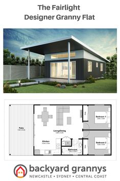 the floor plan for a small house with an attached garage and living room, as well as