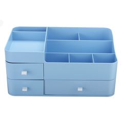 Green/Pink/White/Dark Blue/Light Blue/Orange Red Cosmetic Jewelry Storage Box Shelf Cosmetic Storage, Light Blue, Blue Office, Desk Accessories, Blue Orange, Blue Bedroom