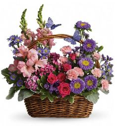 English Gardens Floral Arrangements Easter Flowers, Spring Basket