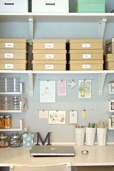 Calm and useful home office | organization ideas | organization ideas for the home | obsessing | mades | office decor | home office ideas | decorative desk | desk decor ideas | home desk | make a desk | organized desk | Ikea, Home Office, Home Organisation, Office Organization, Organisation Bureau, Organizing Your Home, Office