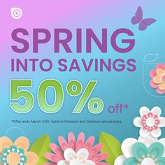 🌱 Issuu's Premium and Optimum plans at 50% off! 50 %, Save, Premium, Spring, Offer, Quick