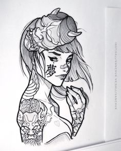 Tattoo Sketches, Geisha Tattoo Design, Tattoo Style Drawings, Tattoo Drawings, Tattoo Art Drawings