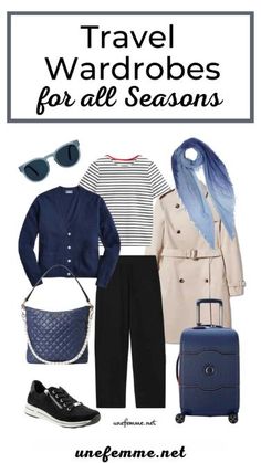 Travel Wardrobes for all Seasons. If you’re looking for tips to help you pack lighter and smarter, you’ve come to the right place. You have found all of my Travel Wardrobe posts, including clothing, shoes, and gear, as well as my own travel wardrobes and recaps. Happy Travels! Paris, Airplane Outfits, 60 Fashion, Gamine Style