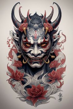 Hannya mask tattoo design - Ai image genereted or selected by King Skull Designs https://www.pinterest.co.uk/KingSkullDesigns/leonardoai-board/?fbclid=IwAR0piZgkyltYkl4Jcd4xi15m5_YfKuOD8gW-SMaOGtm_gl_wjTHcvZXkpBo #aiart #digital #digitalartist #digitalartwork #beautiful Tattoo Designs, Tattoos, Tattoo, Art, Samurai Mask Tattoo, Oni Mask Tattoo, Oni Tattoo, Japanese Demon Tattoo, Hannya Mask Tattoo