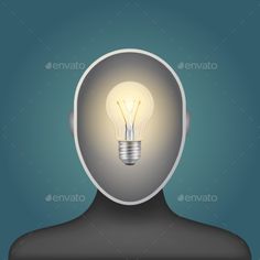 a person with a light bulb in their head