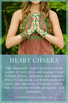 Heart chakra meaning. Learn more awesome chakra and psychic development stuff at intuitivesoulsblog.com.