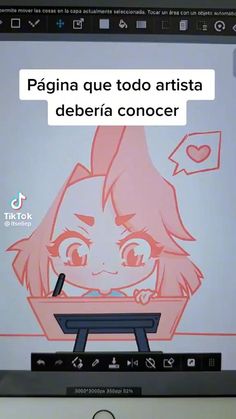 a cartoon character on a computer screen with the caption'pagina que too arteta de beberia conocer '