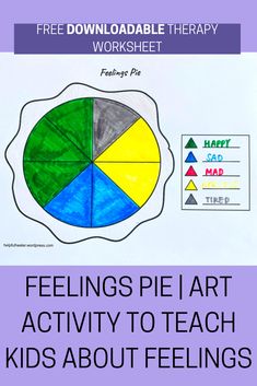 Camp Hope, Feelings List, Pie Art, Expressing Emotions, Art Activity, Therapeutic Activities, Therapy Worksheets, Different Feelings, Elementary Art Projects