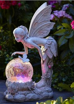 ZUMRUT Outdoor, Statue, Fairy Art, Fairy Garden, Fairy Statues, Yard Ornaments, Fairy