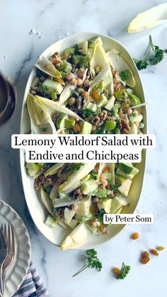 Peter Som’s Lemony Waldorf Salad with Endive and Chickpeas