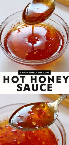 Image showing hot honey sauce in a bowl. Sauces, Smoothies, Salsa, Hot Honey Wing Sauce Recipe, Homemade Hot Sauce, Honey Barbecue Sauce, Hot Pot Dipping Sauce Recipe, Homemade Honey Bbq Sauce, Honey Chipotle Sauce