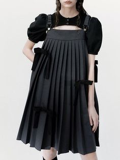 Bow Pleated Doll Design Suspender Dress - Anno Mundi – ARCANA ARCHIVE Dress, Sling Dress, Suspender Dress, Clothes Design, Robe