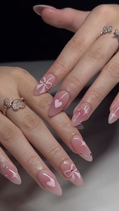 these are acc 222 cute #nails #coquette #shortnails #pinknails