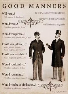an old poster with two men in suits and top hats, one holding a cane