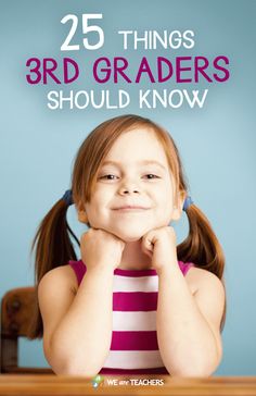 25 Things Every 3rd Grader Needs to Know - WeAreTeachers Homeschooling 3rd Grade, Third Grade Homeschool, 3rd Grade Activities, Summer Homeschool, Curriculum Lesson Plans, Homeschool Lesson Plans, Homeschool Routine, Teaching Third Grade, Homeschool Education