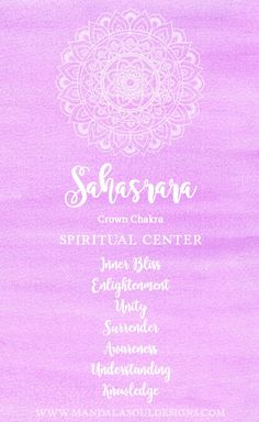 Crown Chakra - Sahasrara || Mandala Soul Designs