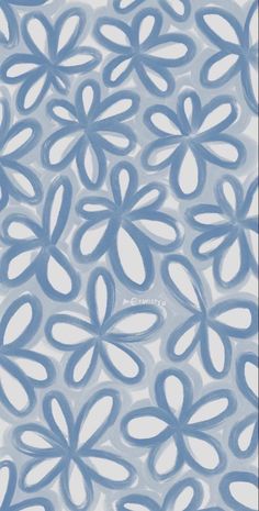 an abstract blue and white background with many small circles in the shape of flower petals