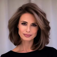 30 Flattering Medium-Length Hairstyles for Women in Their 60s Long Bobs, Medium Length Layers, Medium Length Layered Bob, Medium Shaggy Bob, Medium Length Layered Hair, Medium Length Hair With Layers, Medium Length Hair Women, Thick Shoulder Length Hair With Layers