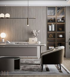 Modern Executive Desk, Office Cabinet Design