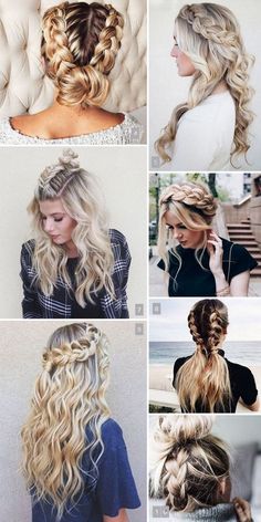 Fotos de Penteados com Tranças muito pinados no Pinterest. Best braided hairstyles summer 2017 on Pinterest @ohlollas Cute Braided Hairstyles, Cool Braid Hairstyles, Long Hair Updo